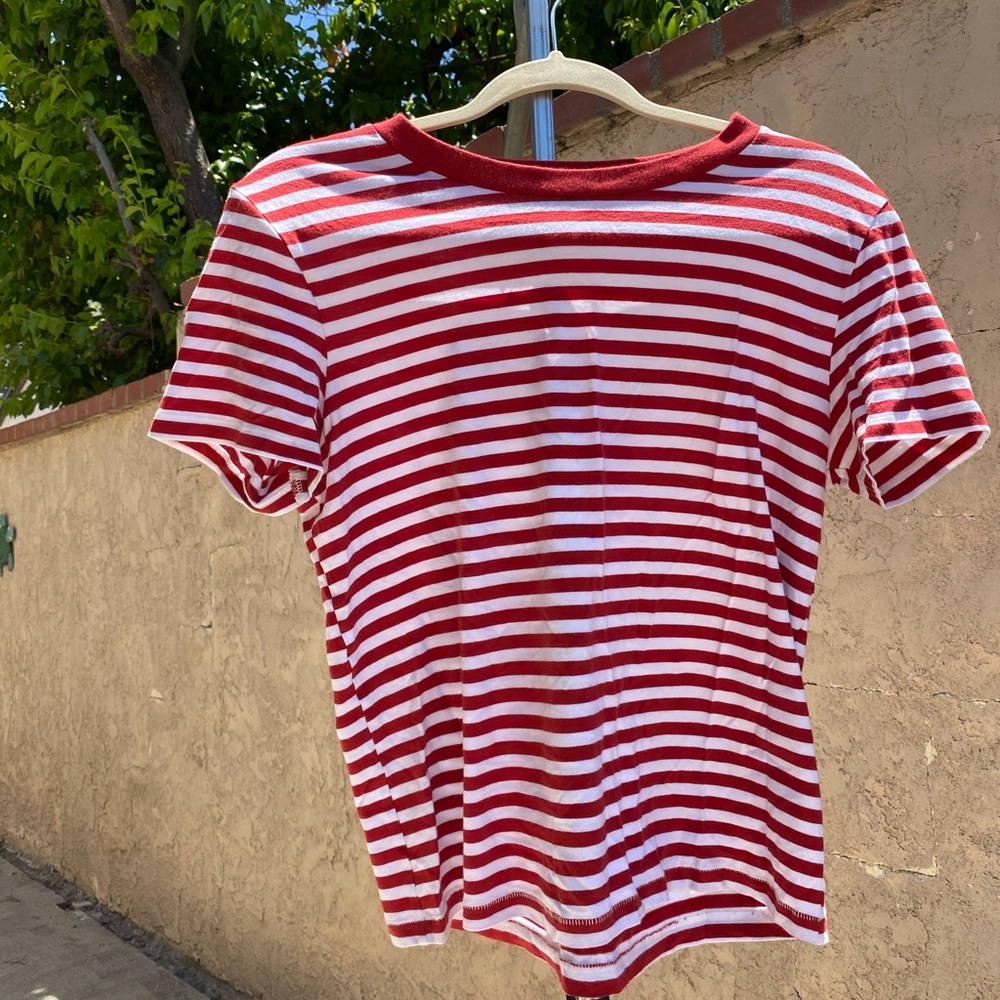 Forever 21 red and white striped shirt